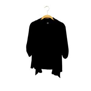 Bobeau Black Open lightweight Jacket with rollup Sleeve Sz S